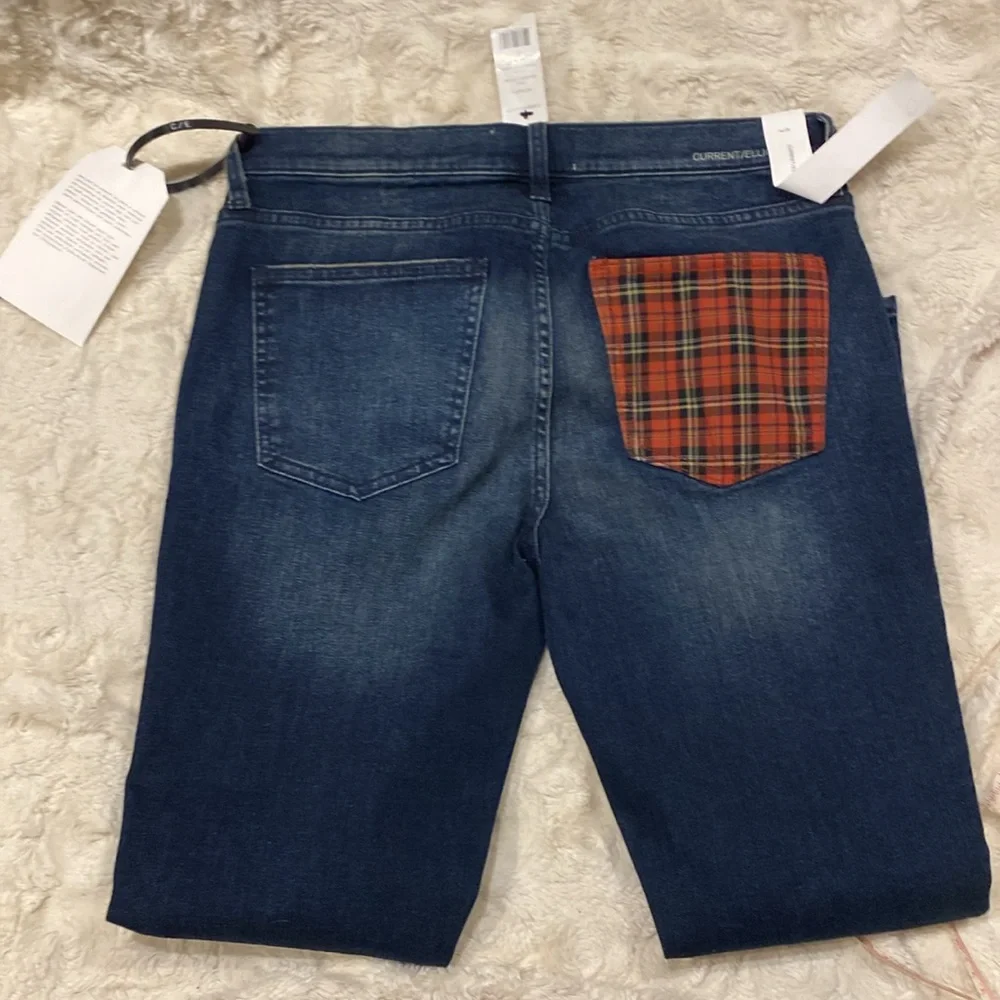 Current/Elliott the Stiletto in Ervin skinny plaid packets jeans size 12